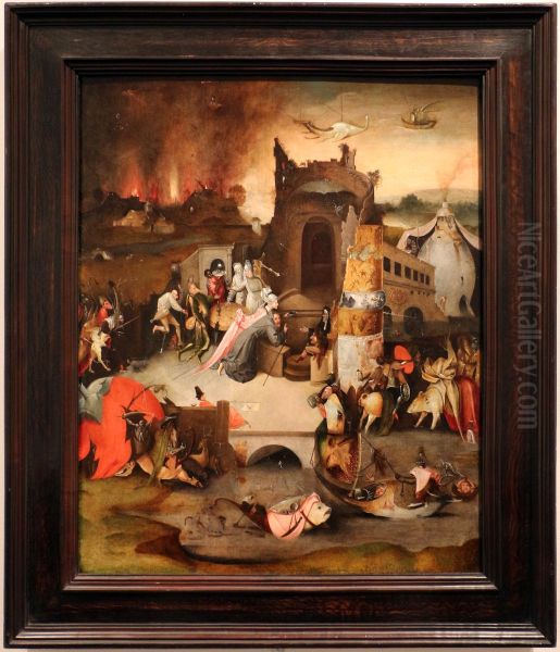 tentazioni di s. antonio Oil Painting by Hieronymus Bosch