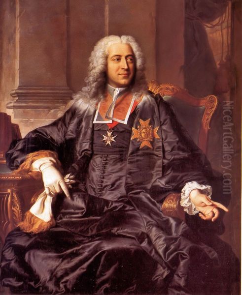 Portrait of Marc-Pierre de Voyaer de Paulmy, comte d'Argenson (1696-1764) Oil Painting by Hyacinthe Rigaud