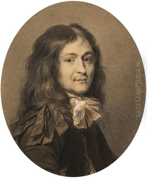 Portrait d'Antoine Paillet (1626-1701), peintre du roi et garde des tableaux de Louis XIV a Versailles Oil Painting by Jean-Urbain Guerin