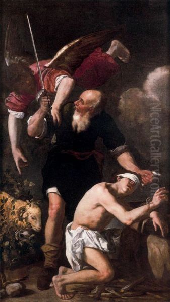 Sacrifice of Isaac Oil Painting by Jeronimo Jacinto De Espinosa