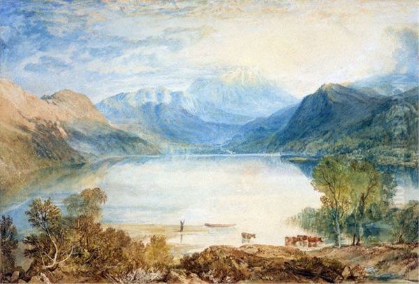 Ullswater from Gobarrow Park Oil Painting by J. M. W. Turner