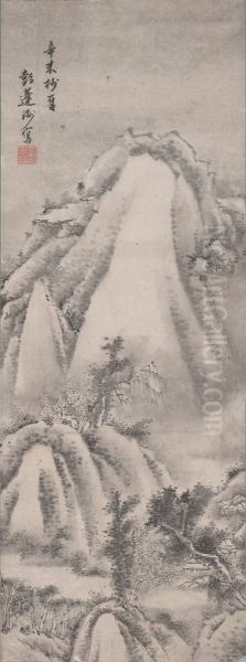 Winter Landscape Oil Painting by Hyakusen