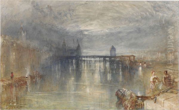 Moonlight Oil Painting by J. M. W. Turner