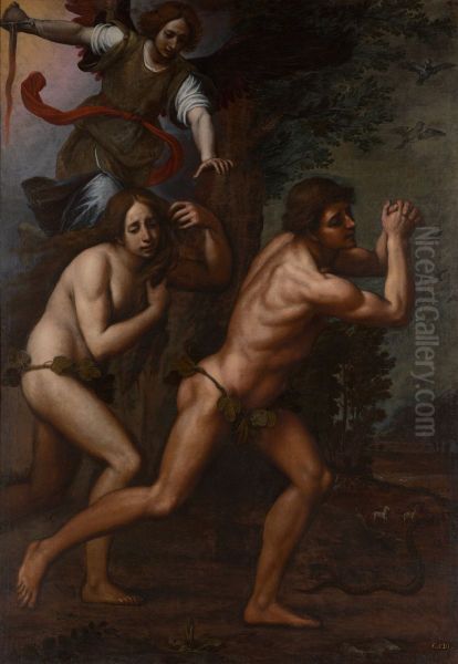 The Expulsion of Adam and Eve from Paradise Oil Painting by Domenico Passignano