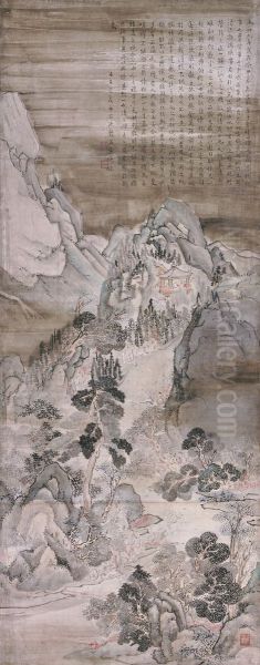 The Lanting Gathering Oil Painting by Ike no Taiga