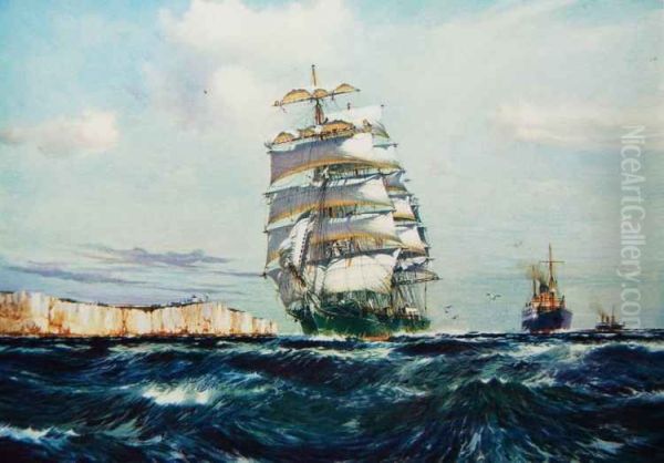 The British clipper ,Militiades' Oil Painting by Jack Spurling