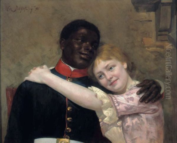 Prussian love happiness Oil Painting by Emil Doerstling