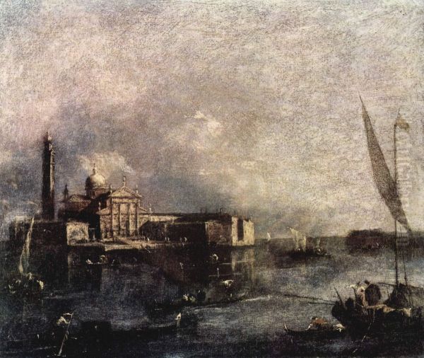 L'Isola di San Giorgio Oil Painting by Francesco Guardi