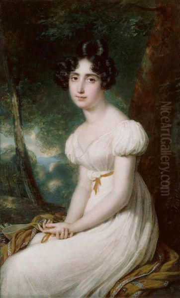 Portrait de Mme Savary, duchesse de Rovigo Oil Painting by Daniel Saint