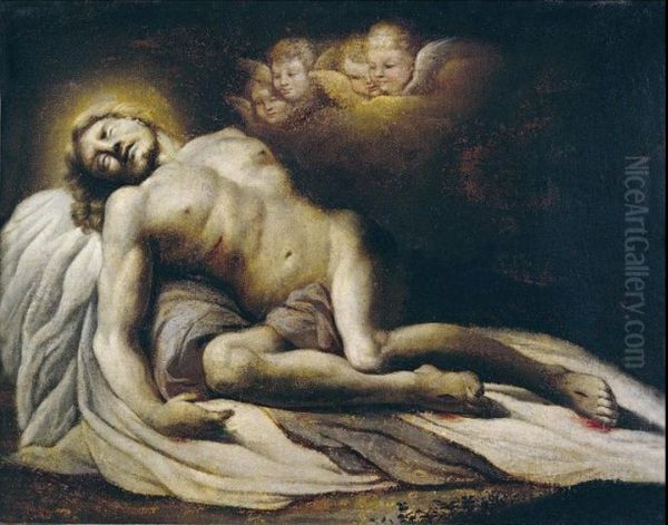 Lamentation of Christ Oil Painting by Nikolaos Kantounis