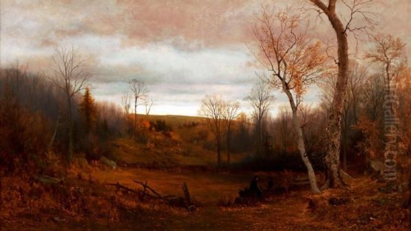 Autumn Landscape Oil Painting by Jervis McEntee