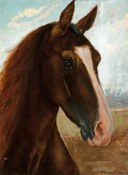 The Horse's Head Oil Painting by Solon Borglum