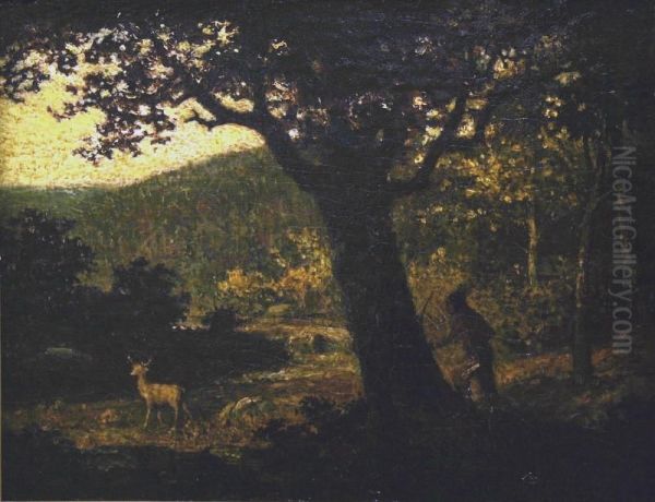 The Hunter Oil Painting by Ralph Albert Blakelock