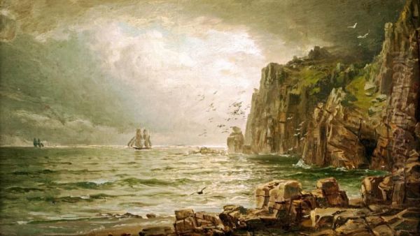 Idealized Cliffs Oil Painting by William Trost Richards