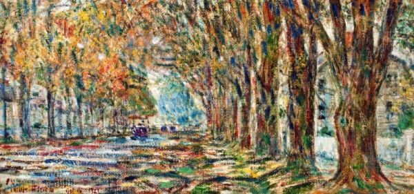 Main Street, East Hampton Oil Painting by Childe Hassam