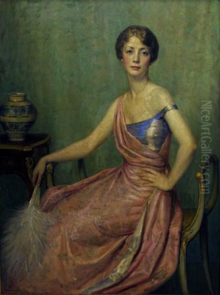 Norma Wright Sloper Oil Painting by Abraham Archibald Anderson