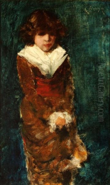 Portrait of a Child Oil Painting by William Merritt Chase