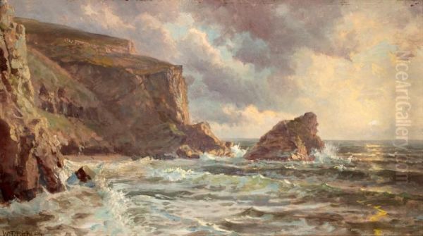 Sunset West Irish Coast Oil Painting by William Trost Richards