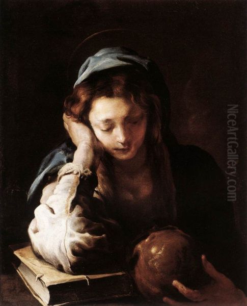 The Repentant St Mary Magdalene Oil Painting by Domenico Fetti