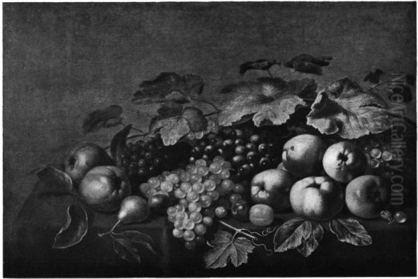 Still life of apples and grapes Oil Painting by Floris van Schooten