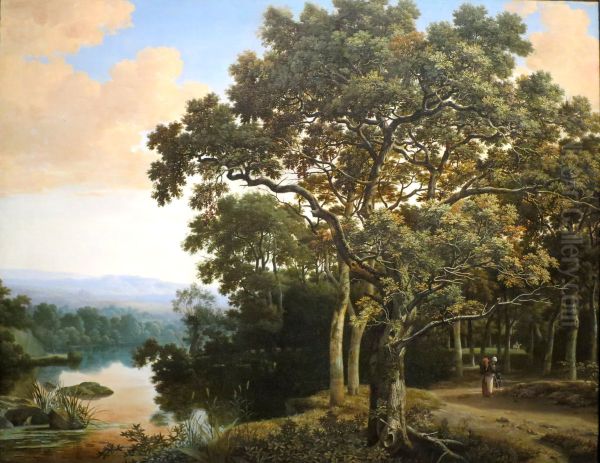 A Wooded Landscape with Travelers Oil Painting by Joris van der Haagen