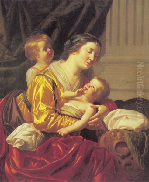 Femme et enfant Oil Painting by Jan Van Bijlert