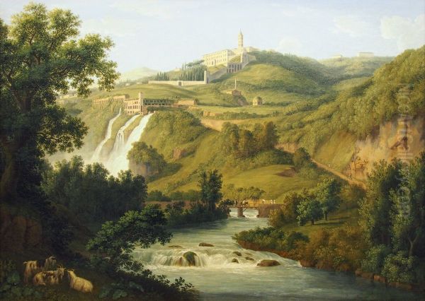 Villa d'Este bei Tivoli Oil Painting by Jacob Philipp Hackert