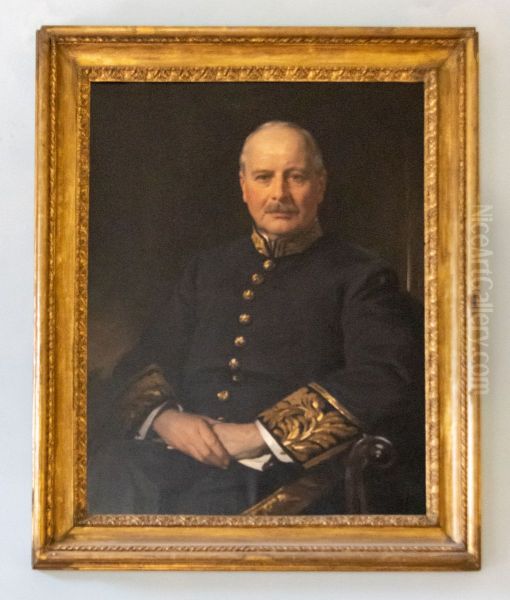 Sir Frederick Cawley (1850-1937), 1st Baron Cawley, MP Oil Painting by William Llewellyn