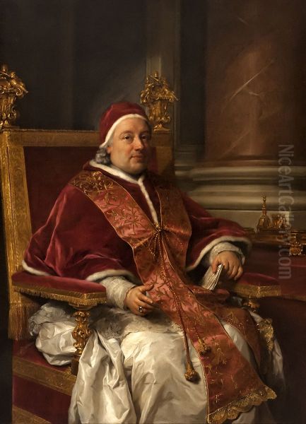 Portrait of Pope Clement XIII Rezzonico Oil Painting by Anton Raphael Mengs