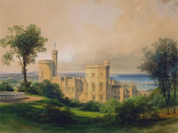 Babelsberg Palace Oil Painting by Carl Graeb