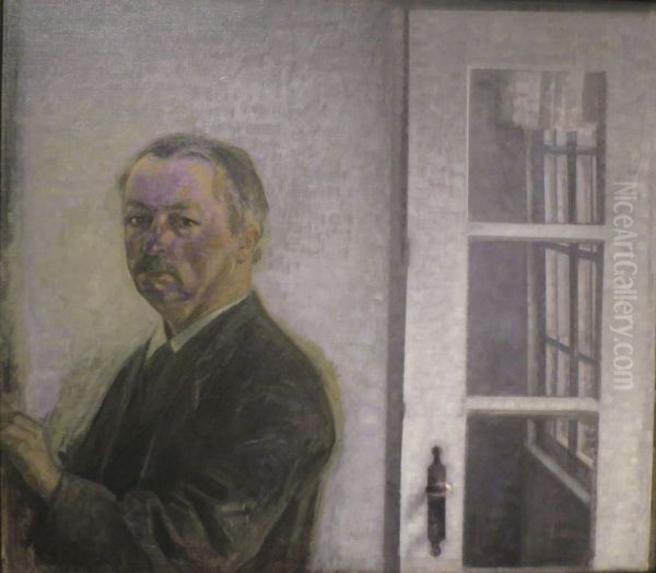 Self-Portrait (1911) Oil Painting by Vilhelm Hammershoi