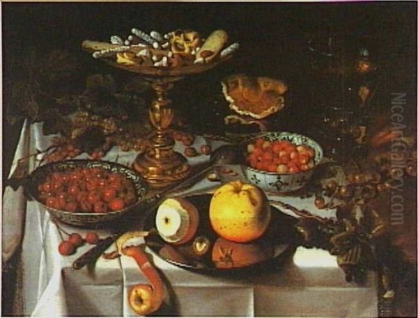 Still life with fruit and sweets Oil Painting by Pieter Claesz