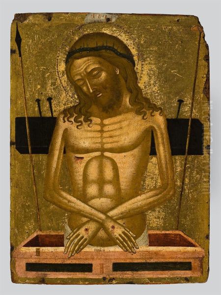 Man of Sorrows (Tzafouris) Oil Painting by Nikolaos Tzafouris