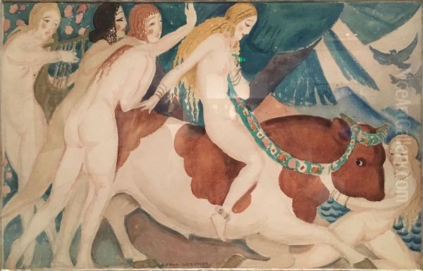 Rape of Europa Oil Painting by Gerda Wegener