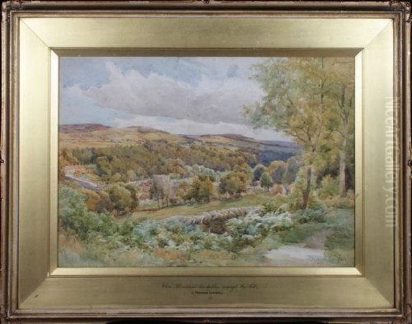 Where Blanchland Lies Hidden Amongst The Fells Oil Painting by John Hodgson Campbell