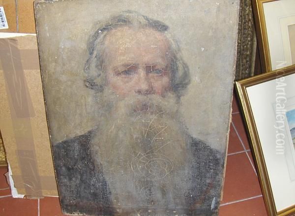 Portrait Study Of A Bearded Gentleman Oil Painting by John Hodgson Campbell