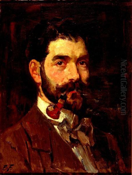 Portrait of Eduard Frankfort (1864-1920) Oil Painting by Eduard Frankfort