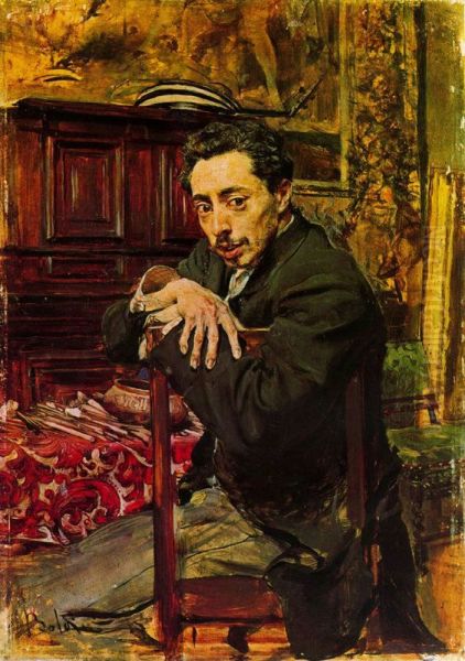 Portrait of the painter Joaquin Araujo y Ruano Oil Painting by Giovanni Boldini