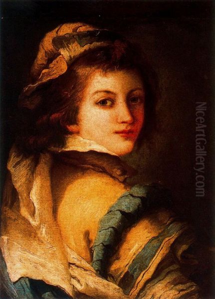 Portrait d'un page Oil Painting by Giovanni Domenico Tiepolo