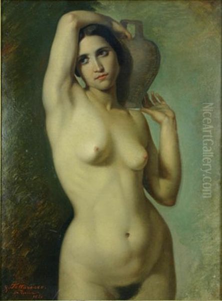 Nude Oil Painting by Gheorghe Tattarescu