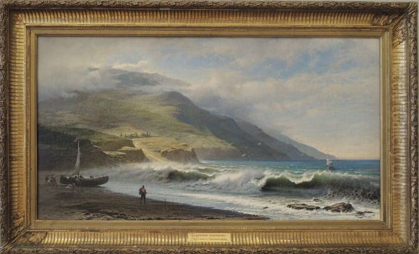 Mountains and the Sea Oil Painting by Fyodor Vasilyev