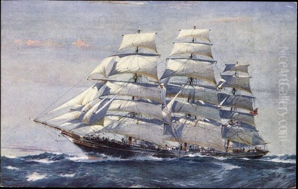 The british tea clipper ,Titania' Oil Painting by Jack Spurling