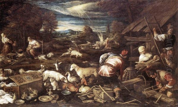 Noah's Sacrifice Oil Painting by Jacopo Bassano