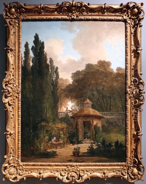 Hermit in the Garden Oil Painting by Hubert Robert