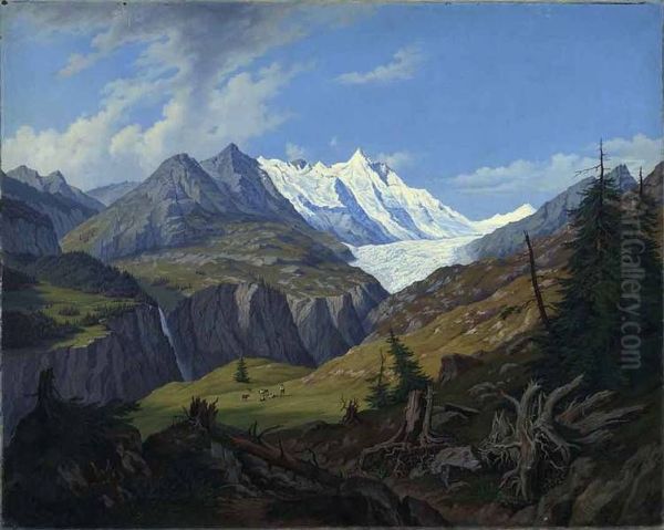 Leitertal Oil Painting by Hubert Sattler