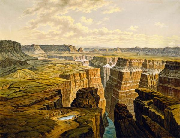 Grand Canyon Oil Painting by Hubert Sattler