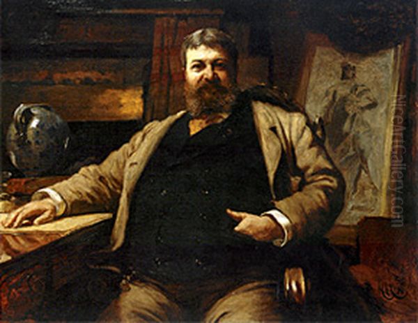 Portrait ofHenry Hobson Richardson Oil Painting by Hubert von Herkomer