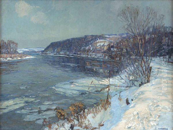 The Upper Delaware Oil Painting by Edward Willis Redfield