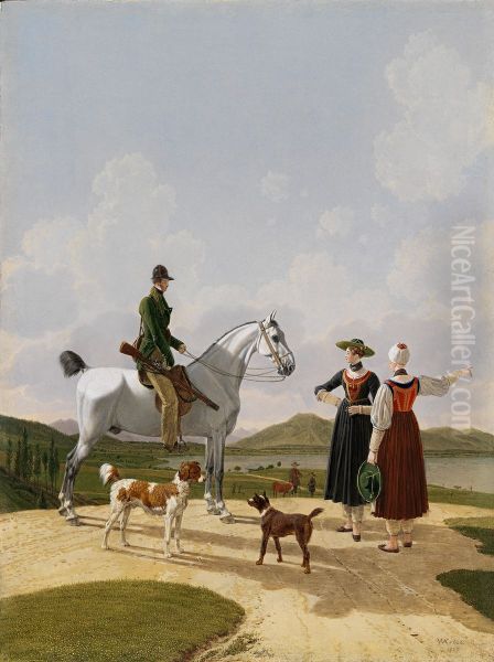 Reiter am Tegernsee Oil Painting by Wilhelm von Kobell (1766-1853)