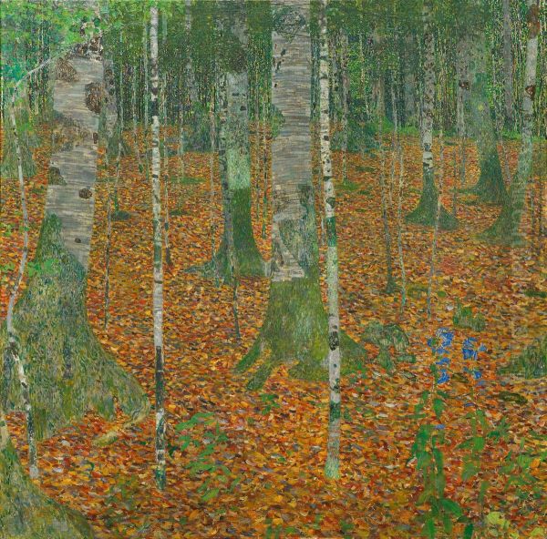 Birch Forest Oil Painting by Gustav Klimt